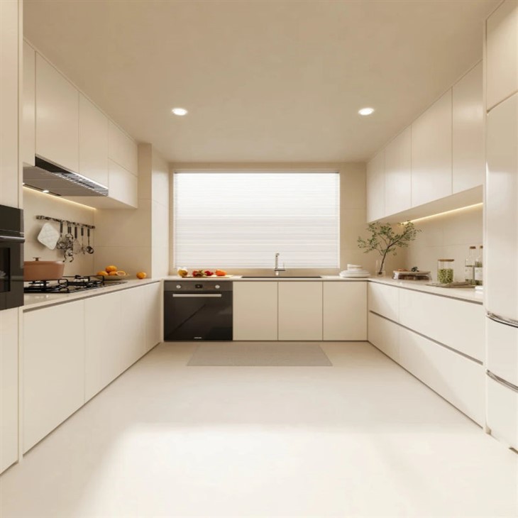 Cream Kitchen Cabinets With White Countertops
