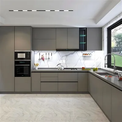 what wall color goes with gray kitchen cabinets
