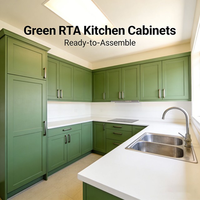 Green RTA Kitchen Cabinets 3 Green RTA Kitchen Cabinets 3