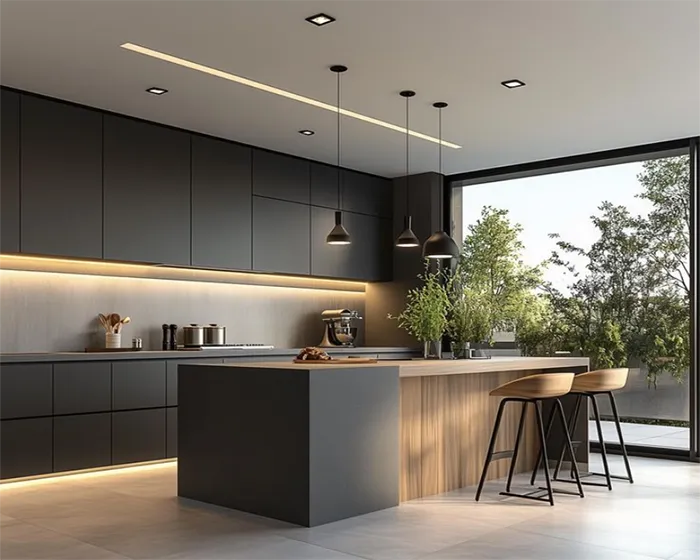Black Slab Thermofoil Cabinets Black Slab Thermofoil Cabinets