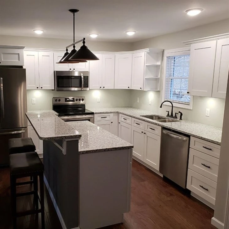white shaker ready assembled cabinets for residential housing