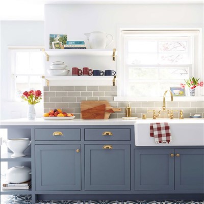 Blue Cabinet Kitchen Islands