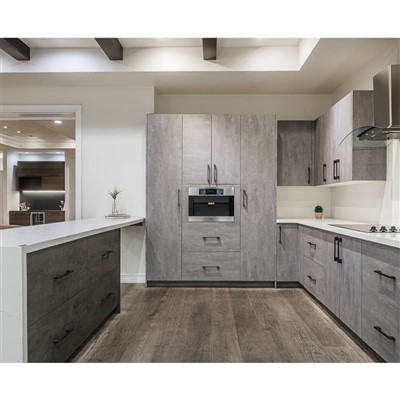 Grey Wood Grain Cabinets