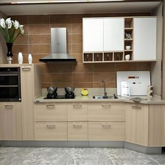 Wood Veneer Kitchen Cabinet
