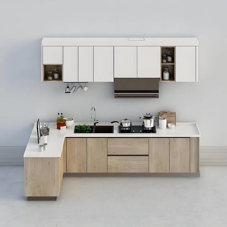 white kitchen cabinets with wood grain (2)